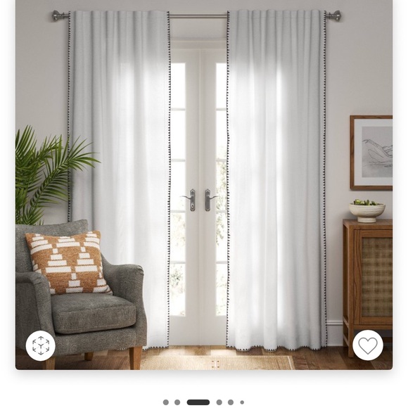 Threshold White and Black Curtains Elegant Accents - Picture 1 of 5